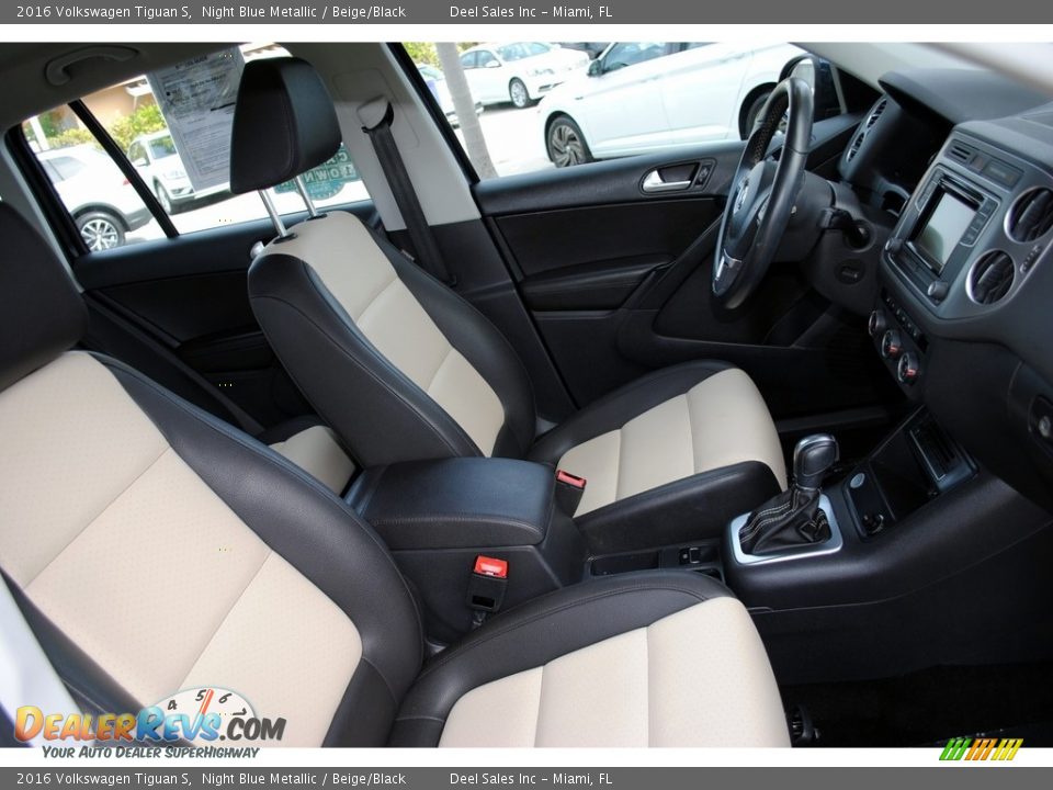 2016 Volkswagen Tiguan S Night Blue Metallic / Beige/Black Photo #19