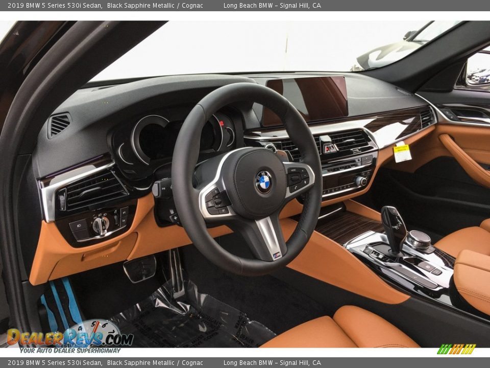 2019 BMW 5 Series 530i Sedan Black Sapphire Metallic / Cognac Photo #4