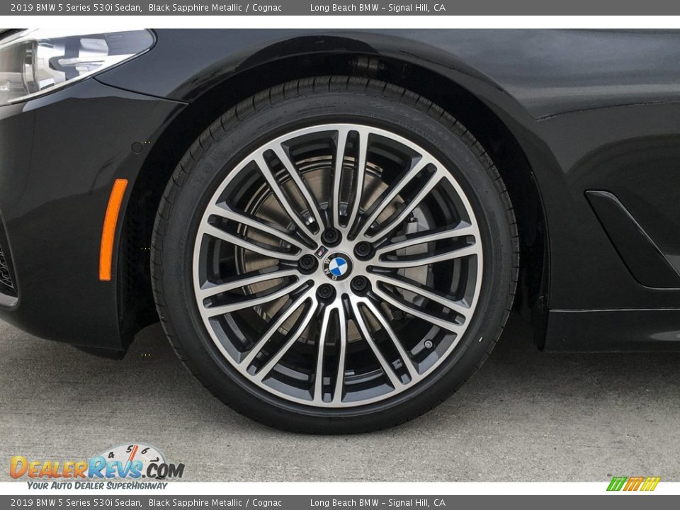 2019 BMW 5 Series 530i Sedan Black Sapphire Metallic / Cognac Photo #9