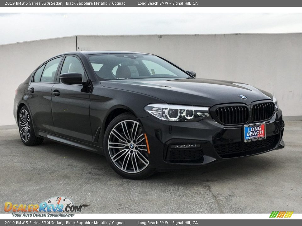 2019 BMW 5 Series 530i Sedan Black Sapphire Metallic / Cognac Photo #12