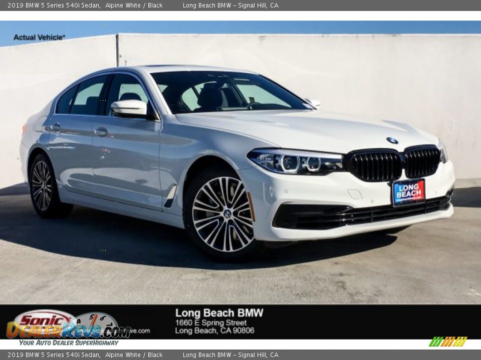 2019 BMW 5 Series 540i Sedan Alpine White / Black Photo #1