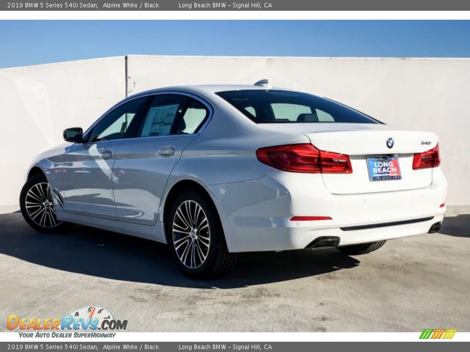 2019 BMW 5 Series 540i Sedan Alpine White / Black Photo #2