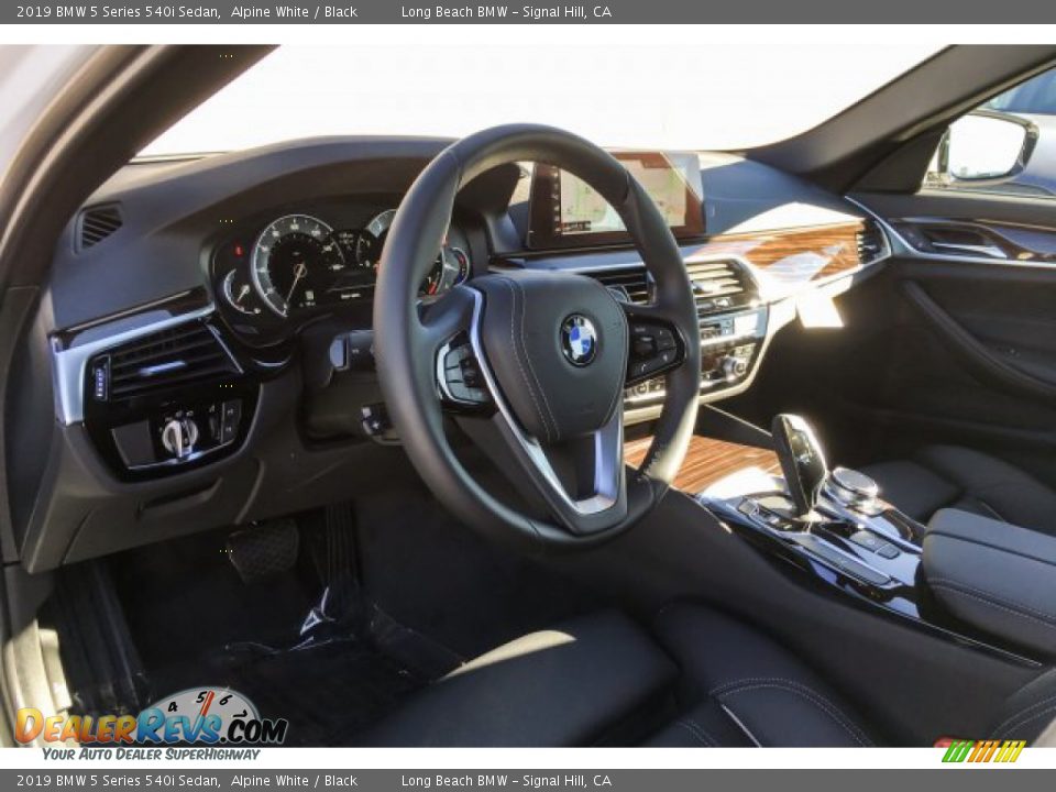 2019 BMW 5 Series 540i Sedan Alpine White / Black Photo #4