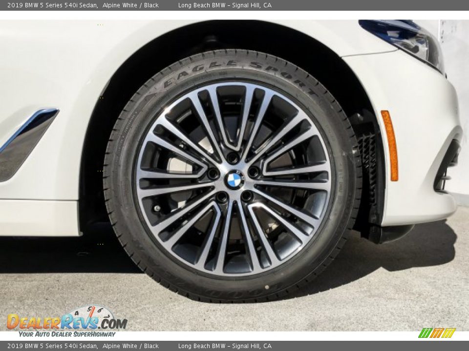 2019 BMW 5 Series 540i Sedan Alpine White / Black Photo #9