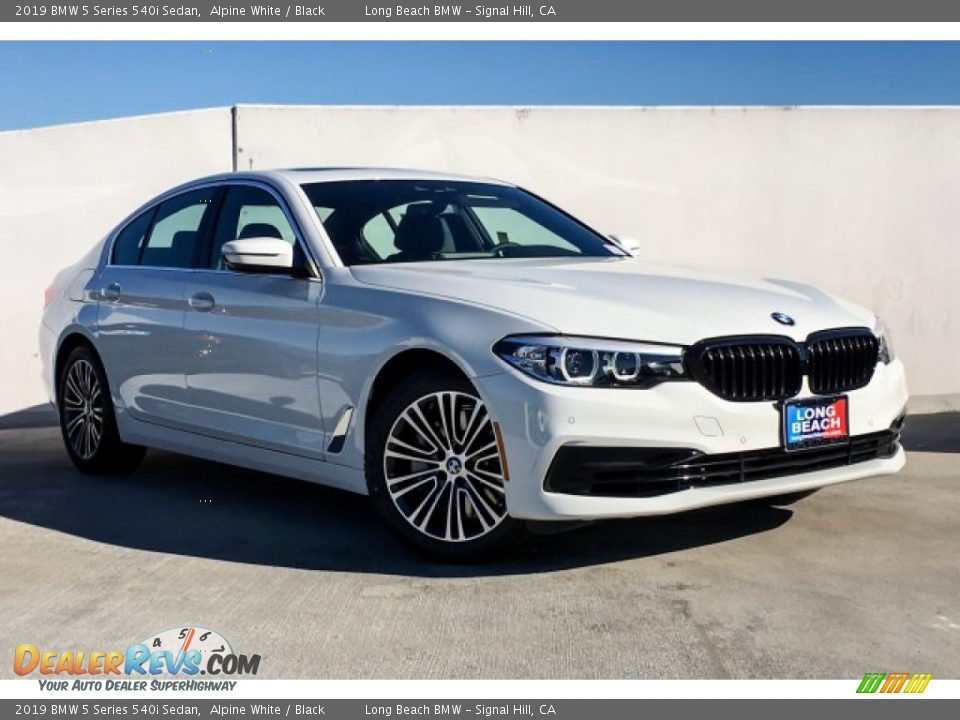 2019 BMW 5 Series 540i Sedan Alpine White / Black Photo #12