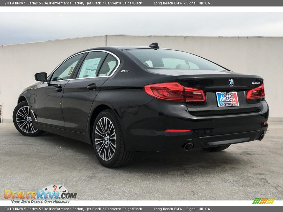 2019 BMW 5 Series 530e iPerformance Sedan Jet Black / Canberra Beige/Black Photo #2