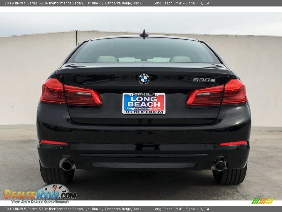 2019 BMW 5 Series 530e iPerformance Sedan Jet Black / Canberra Beige/Black Photo #3