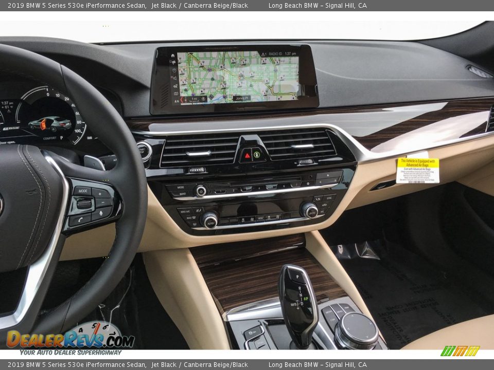 2019 BMW 5 Series 530e iPerformance Sedan Jet Black / Canberra Beige/Black Photo #6