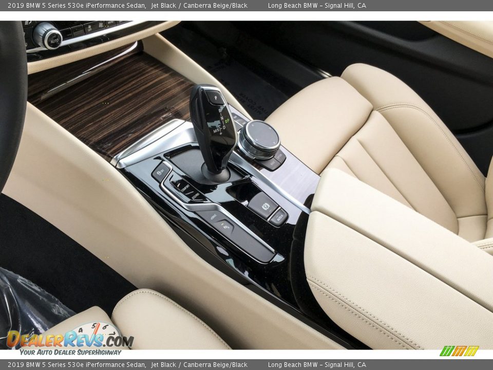 2019 BMW 5 Series 530e iPerformance Sedan Jet Black / Canberra Beige/Black Photo #7