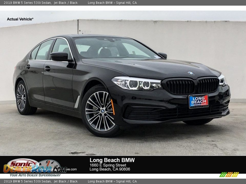 2019 BMW 5 Series 530i Sedan Jet Black / Black Photo #1