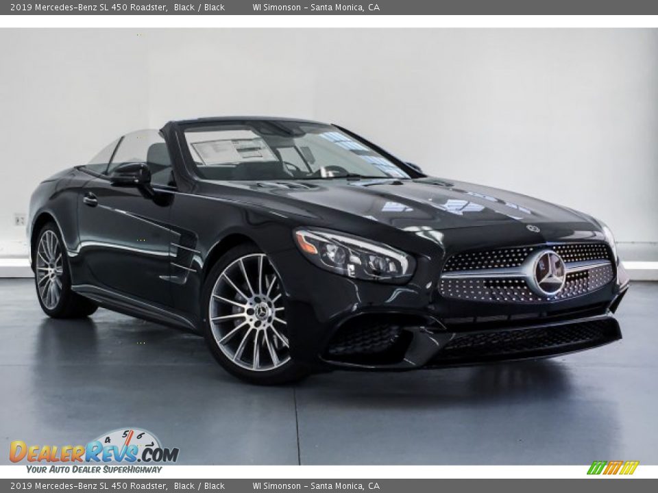 2019 Mercedes-Benz SL 450 Roadster Black / Black Photo #12