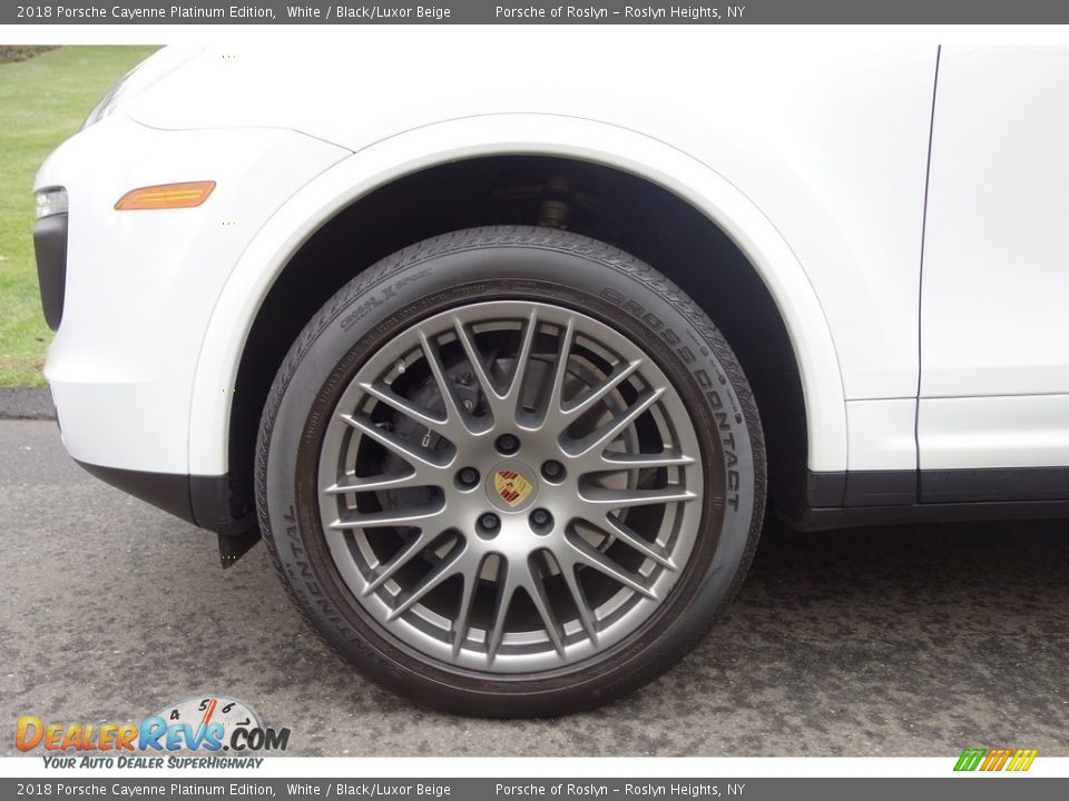 2018 Porsche Cayenne Platinum Edition White / Black/Luxor Beige Photo #9