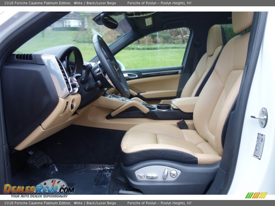 2018 Porsche Cayenne Platinum Edition White / Black/Luxor Beige Photo #12