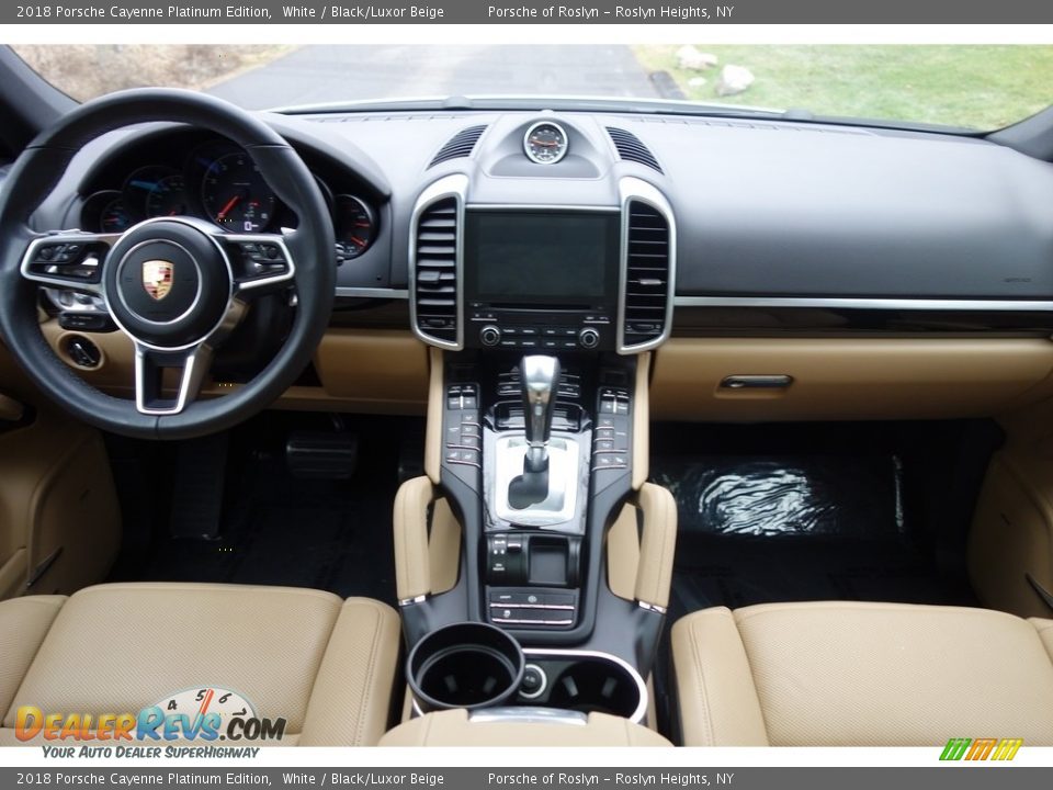 2018 Porsche Cayenne Platinum Edition White / Black/Luxor Beige Photo #14