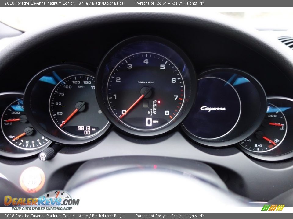 2018 Porsche Cayenne Platinum Edition White / Black/Luxor Beige Photo #21