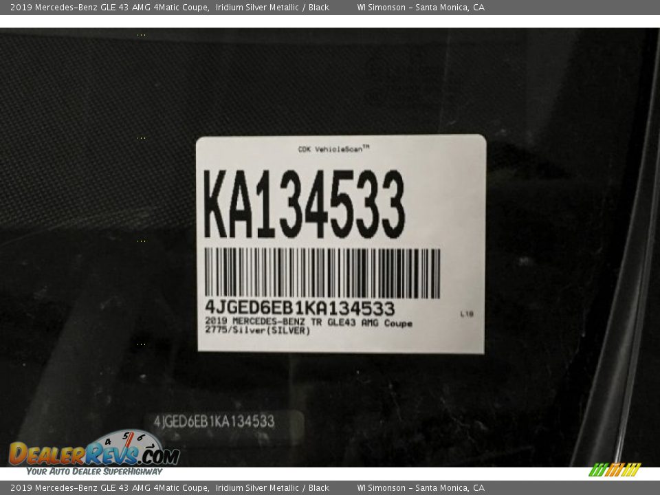 2019 Mercedes-Benz GLE 43 AMG 4Matic Coupe Iridium Silver Metallic / Black Photo #11