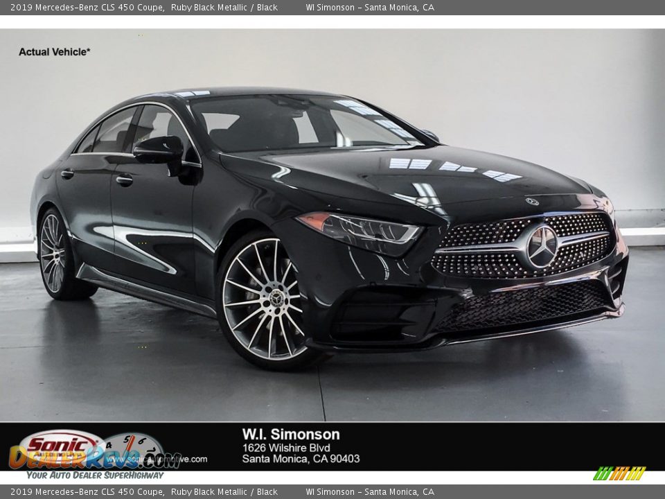 2019 Mercedes-Benz CLS 450 Coupe Ruby Black Metallic / Black Photo #1