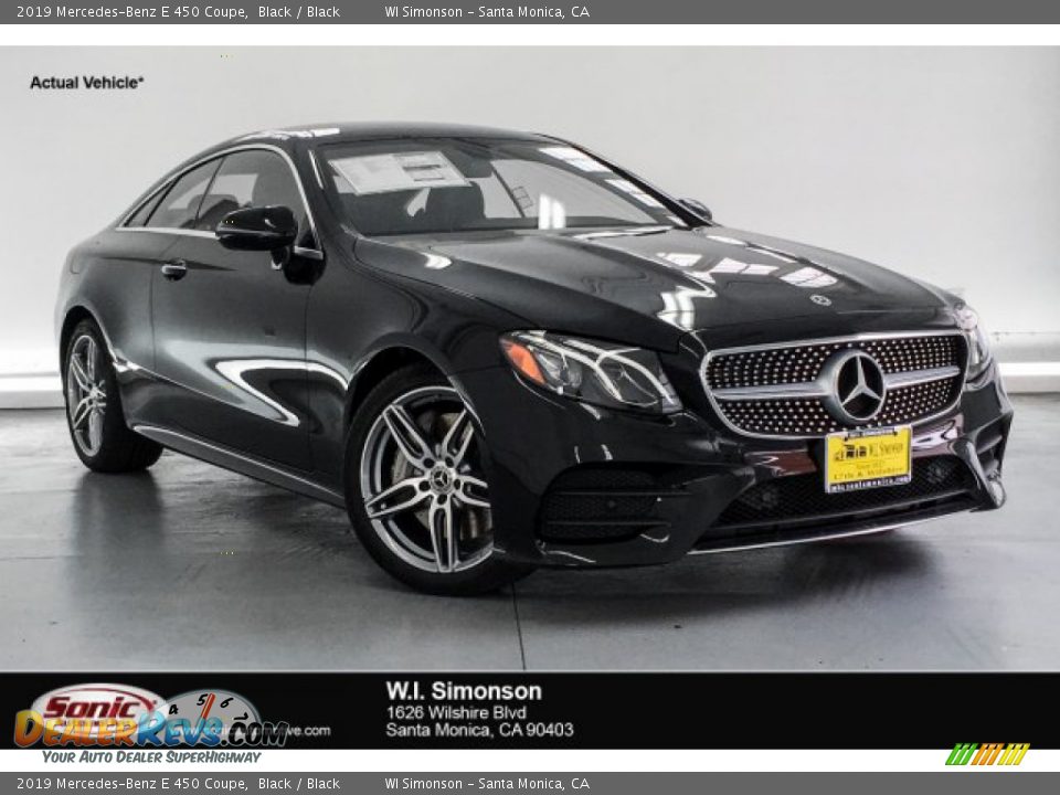 2019 Mercedes-Benz E 450 Coupe Black / Black Photo #1