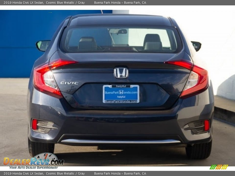 2019 Honda Civic LX Sedan Cosmic Blue Metallic / Gray Photo #6