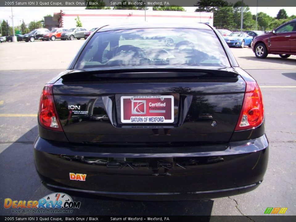 2005 Saturn ION 3 Quad Coupe Black Onyx / Black Photo #3