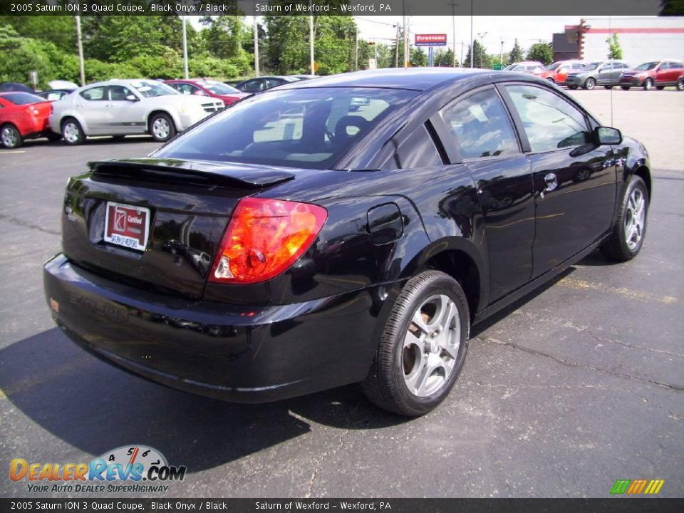 2005 Saturn ION 3 Quad Coupe Black Onyx / Black Photo #4