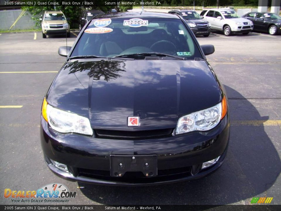 2005 Saturn ION 3 Quad Coupe Black Onyx / Black Photo #7
