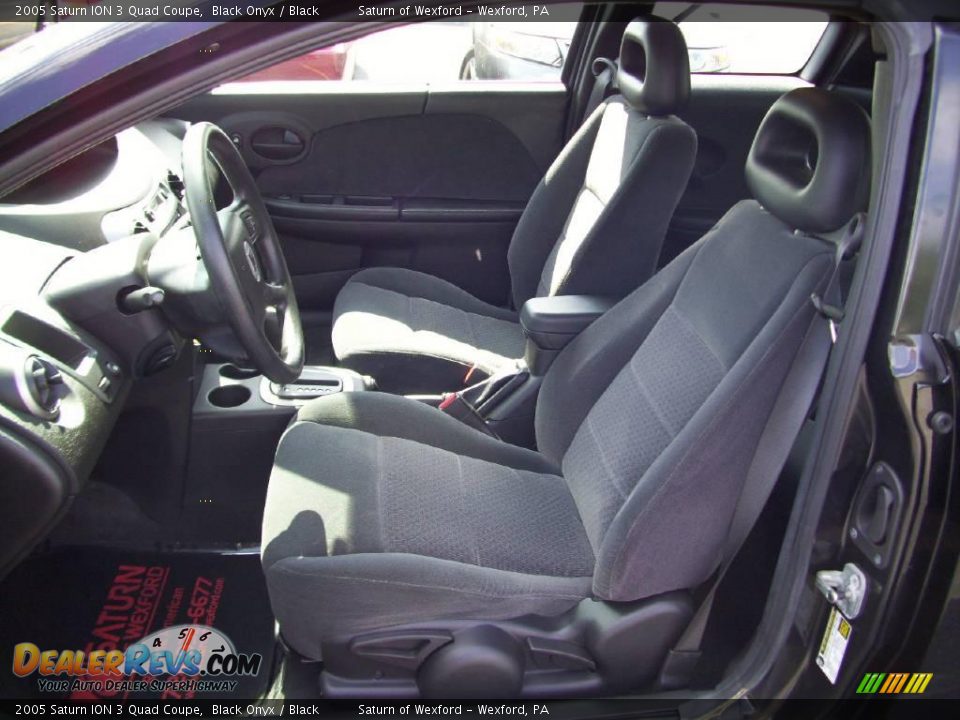 2005 Saturn ION 3 Quad Coupe Black Onyx / Black Photo #10