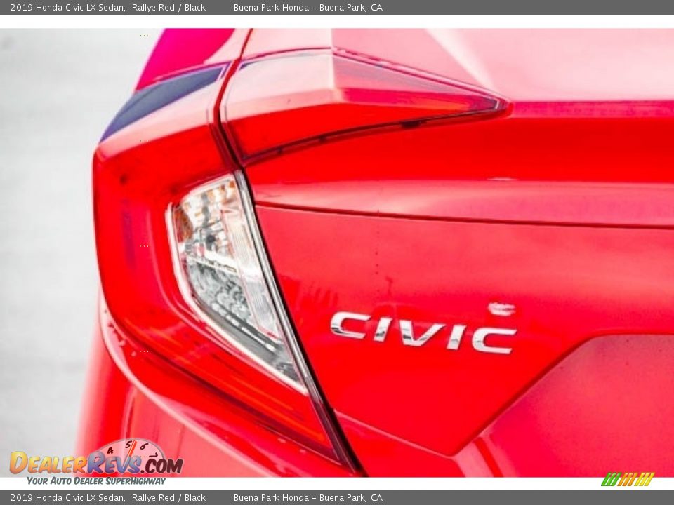 2019 Honda Civic LX Sedan Rallye Red / Black Photo #7