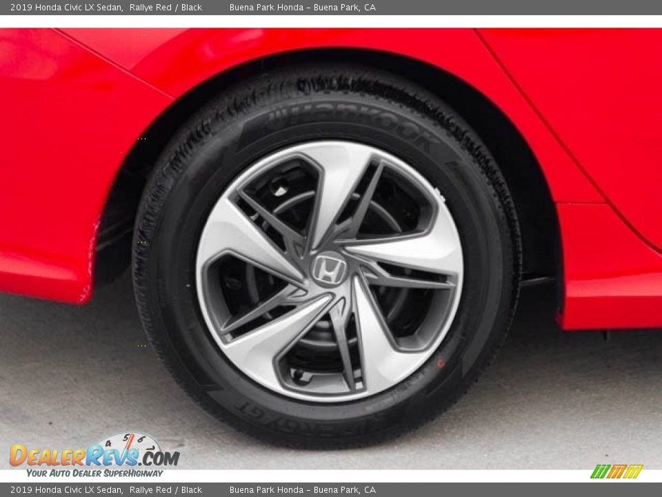 2019 Honda Civic LX Sedan Rallye Red / Black Photo #11