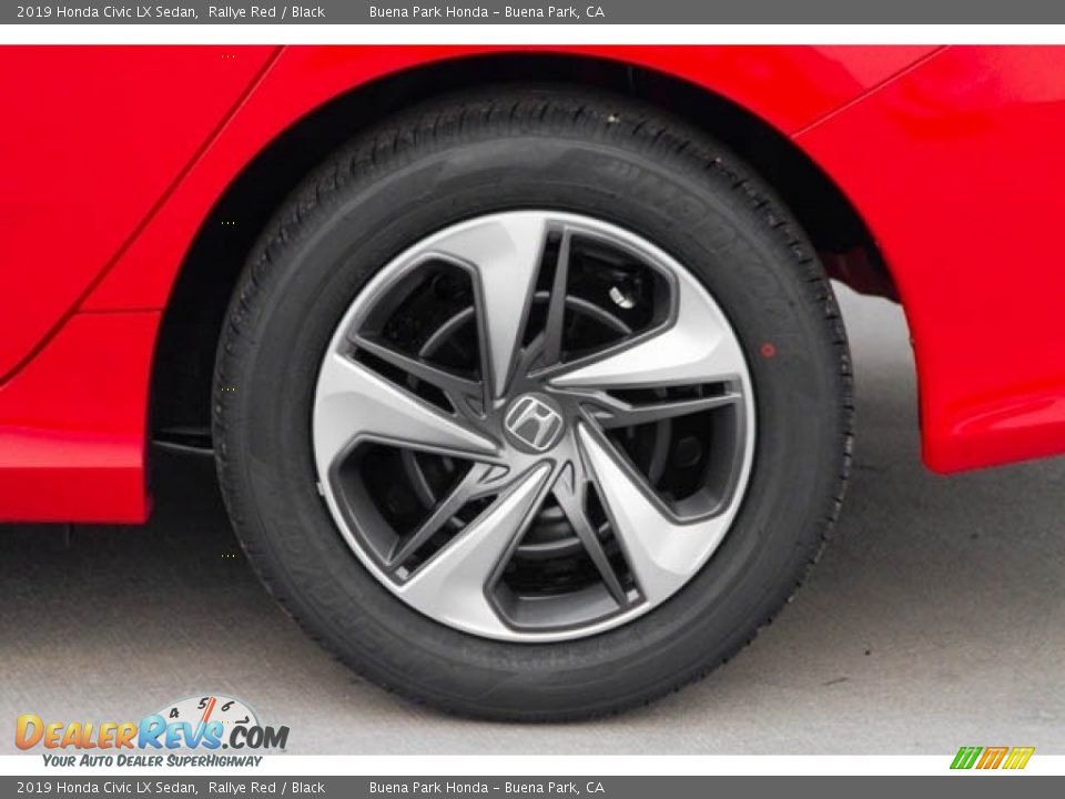 2019 Honda Civic LX Sedan Rallye Red / Black Photo #14
