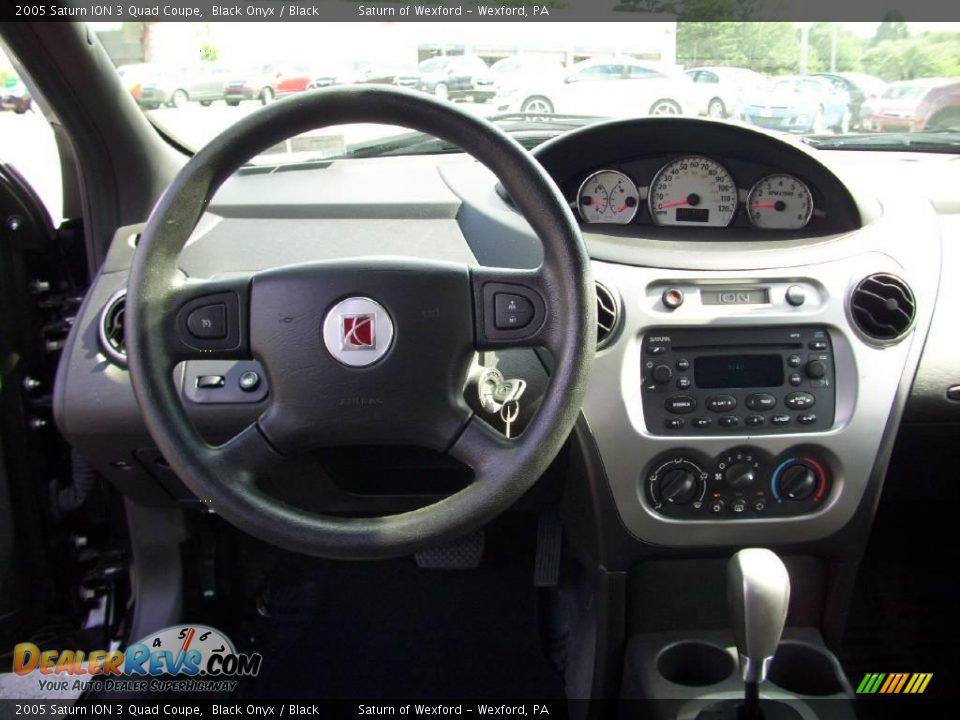2005 Saturn ION 3 Quad Coupe Black Onyx / Black Photo #14