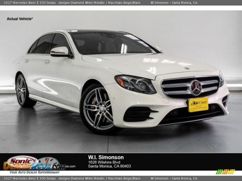 2017 Mercedes-Benz E 300 Sedan designo Diamond White Metallic / Macchiato Beige/Black Photo #1