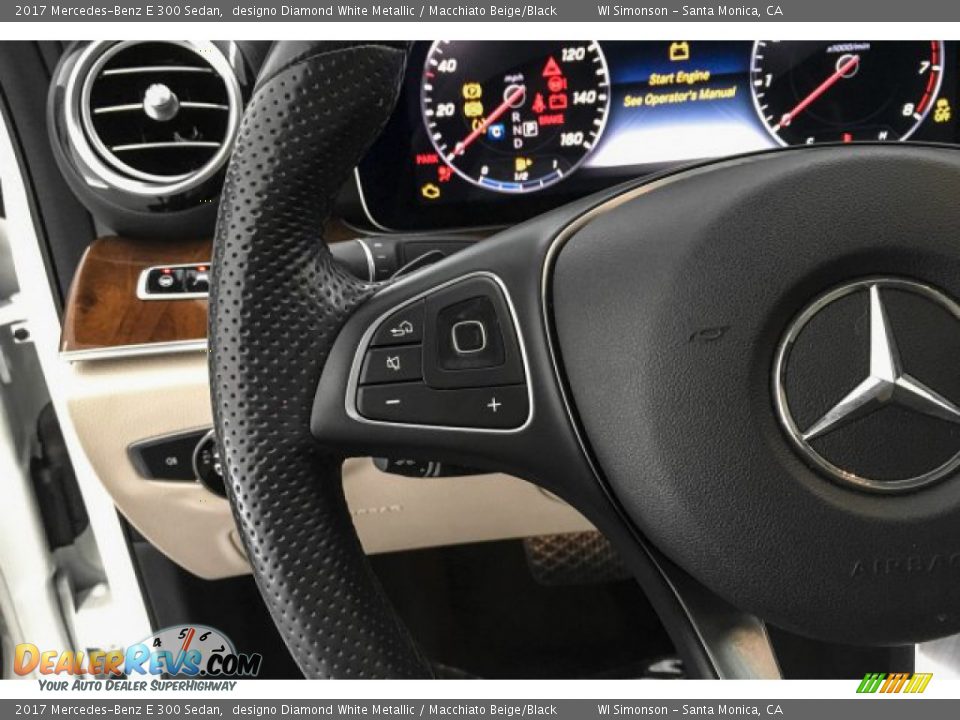 2017 Mercedes-Benz E 300 Sedan designo Diamond White Metallic / Macchiato Beige/Black Photo #19