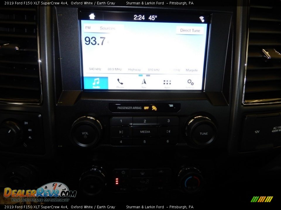 2019 Ford F150 XLT SuperCrew 4x4 Oxford White / Earth Gray Photo #14