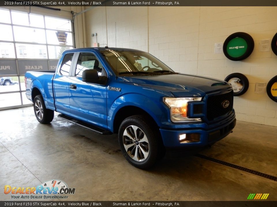 2019 Ford F150 STX SuperCab 4x4 Velocity Blue / Black Photo #1