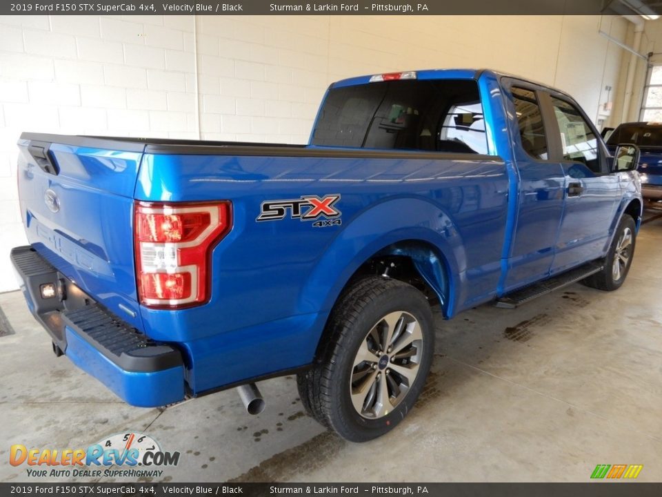 2019 Ford F150 STX SuperCab 4x4 Velocity Blue / Black Photo #2