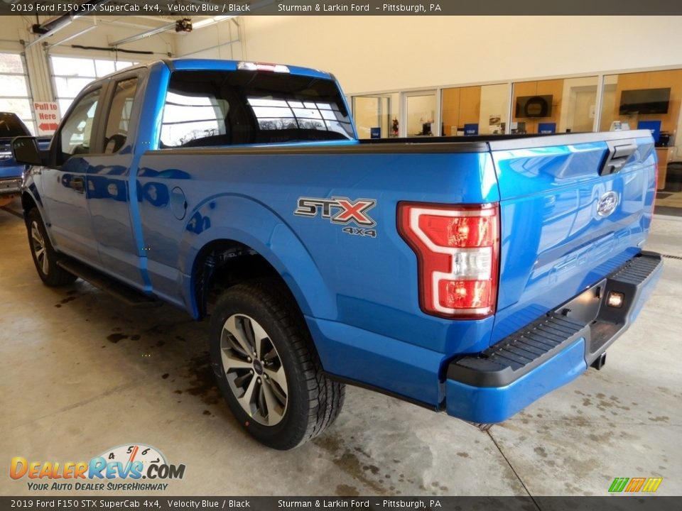 2019 Ford F150 STX SuperCab 4x4 Velocity Blue / Black Photo #3