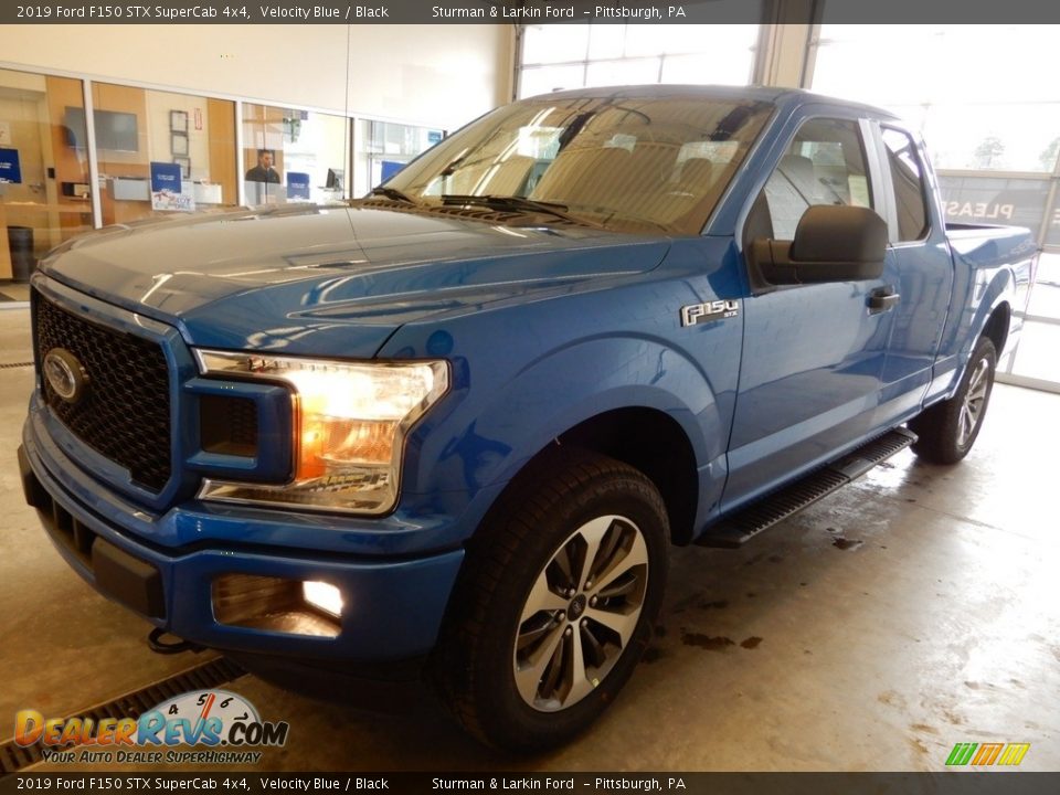2019 Ford F150 STX SuperCab 4x4 Velocity Blue / Black Photo #4