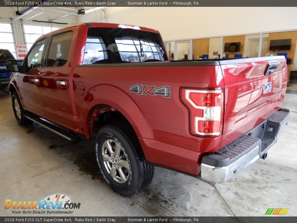 2019 Ford F150 XLT SuperCrew 4x4 Ruby Red / Earth Gray Photo #3