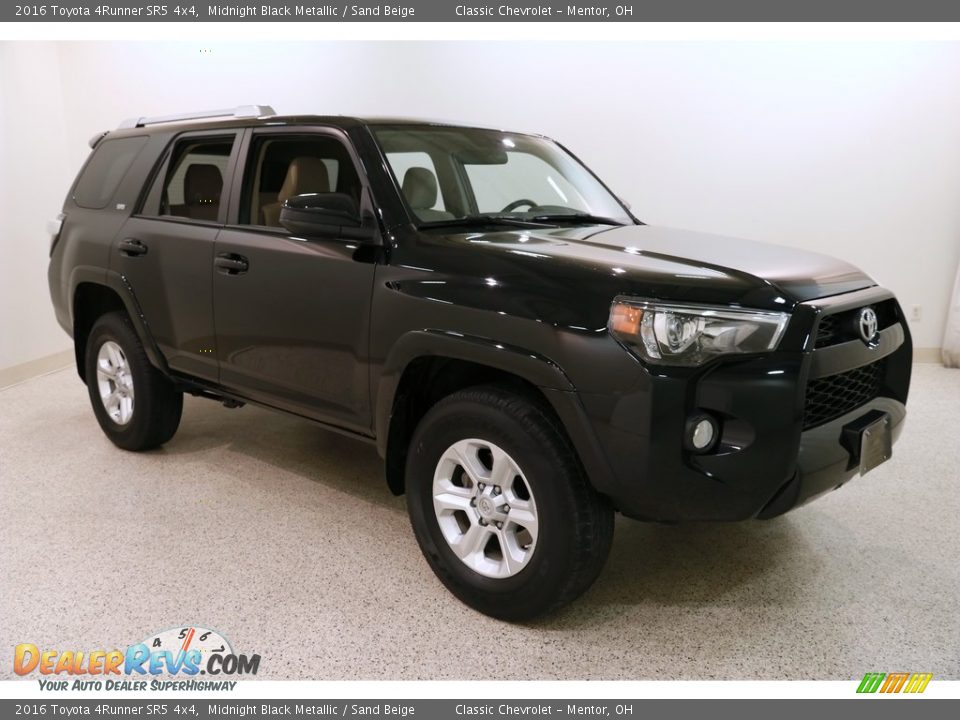 2016 Toyota 4Runner SR5 4x4 Midnight Black Metallic / Sand Beige Photo #1