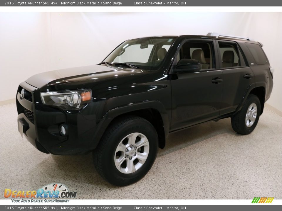 2016 Toyota 4Runner SR5 4x4 Midnight Black Metallic / Sand Beige Photo #3
