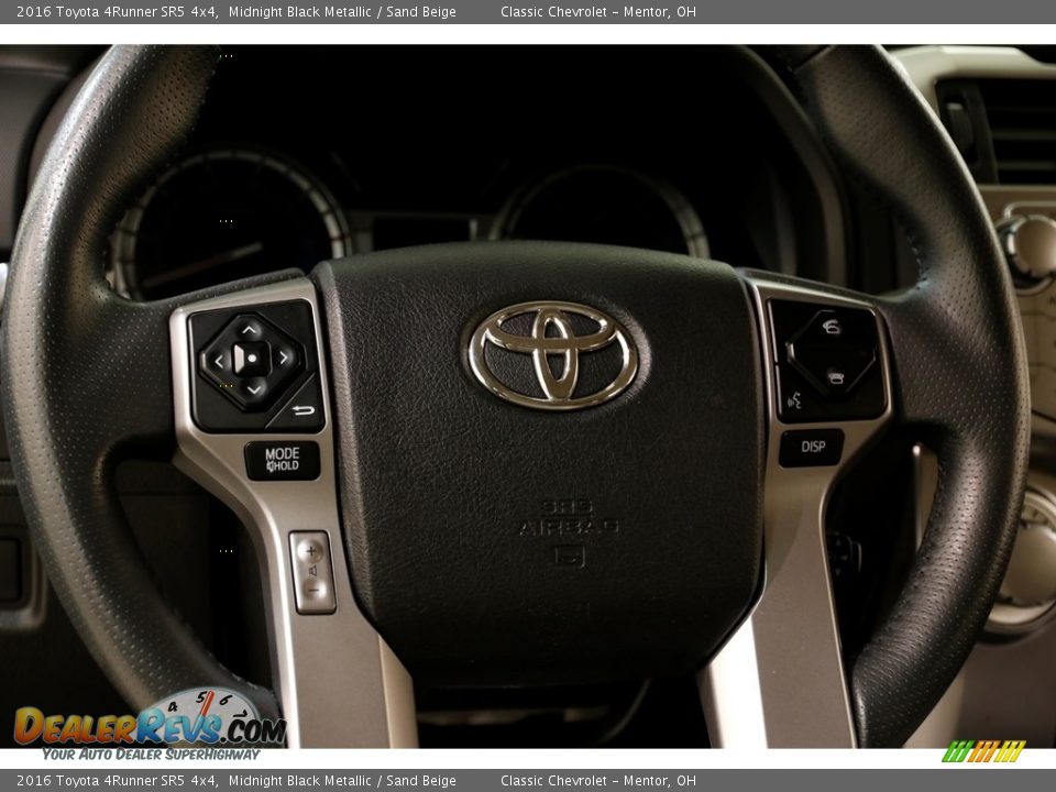 2016 Toyota 4Runner SR5 4x4 Midnight Black Metallic / Sand Beige Photo #6