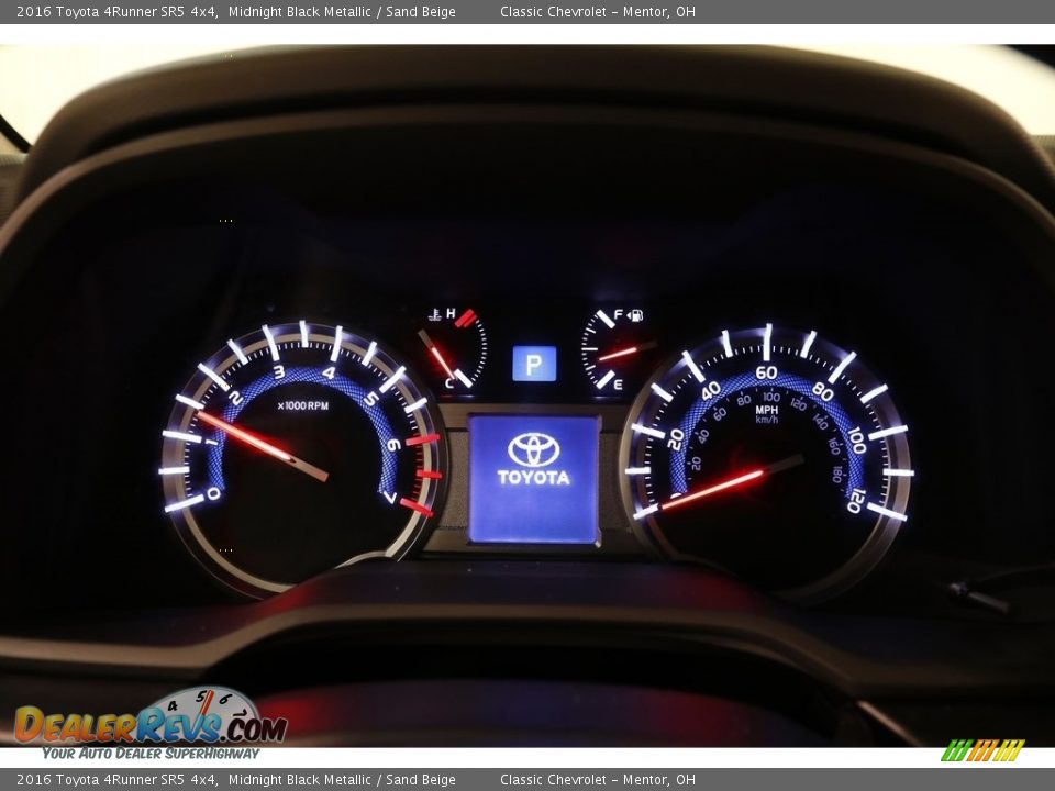 2016 Toyota 4Runner SR5 4x4 Midnight Black Metallic / Sand Beige Photo #7