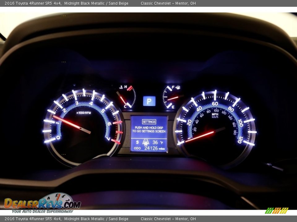 2016 Toyota 4Runner SR5 4x4 Midnight Black Metallic / Sand Beige Photo #8
