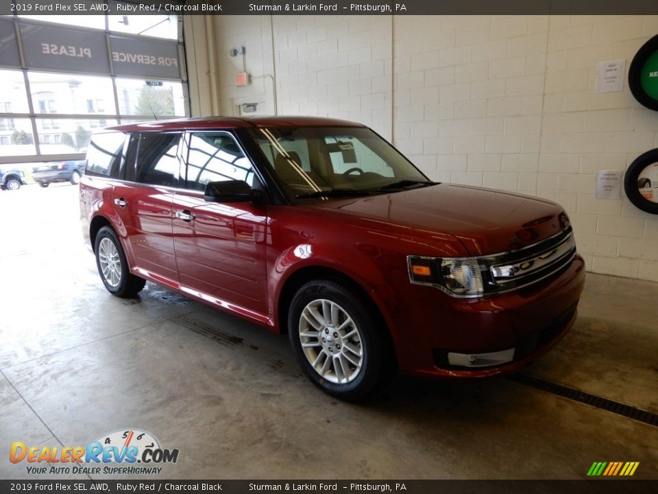 2019 Ford Flex SEL AWD Ruby Red / Charcoal Black Photo #1