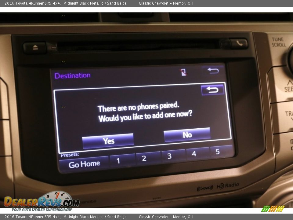 2016 Toyota 4Runner SR5 4x4 Midnight Black Metallic / Sand Beige Photo #13