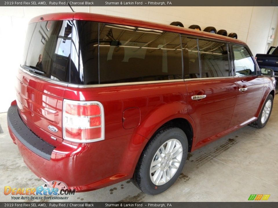 2019 Ford Flex SEL AWD Ruby Red / Charcoal Black Photo #2