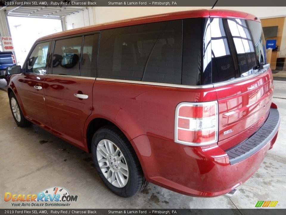 2019 Ford Flex SEL AWD Ruby Red / Charcoal Black Photo #4