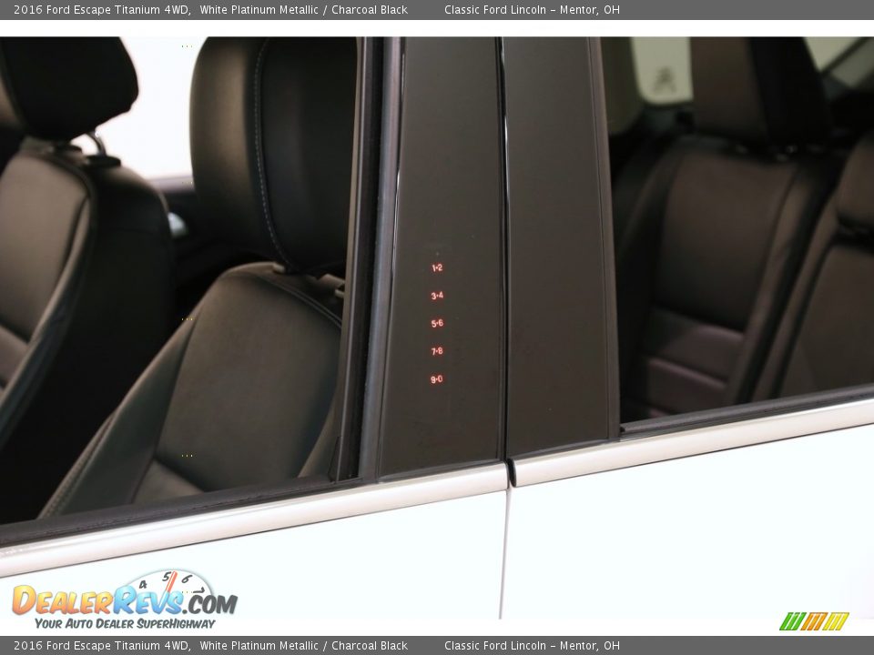 2016 Ford Escape Titanium 4WD White Platinum Metallic / Charcoal Black Photo #4