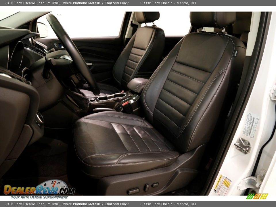 2016 Ford Escape Titanium 4WD White Platinum Metallic / Charcoal Black Photo #6